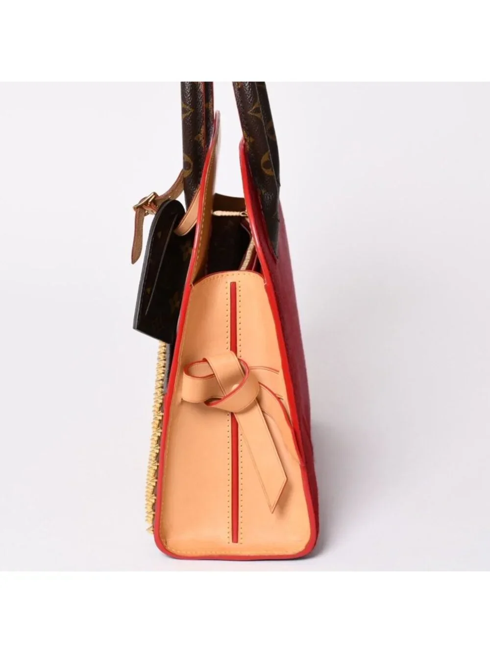 Louis Vuitton Christian Louboutin Iconoclast Handbag Calf Hair Gold